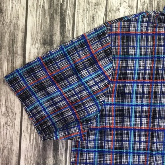 Bugatchi Designer Mens Plaid Golf Polo Shirt NWOT